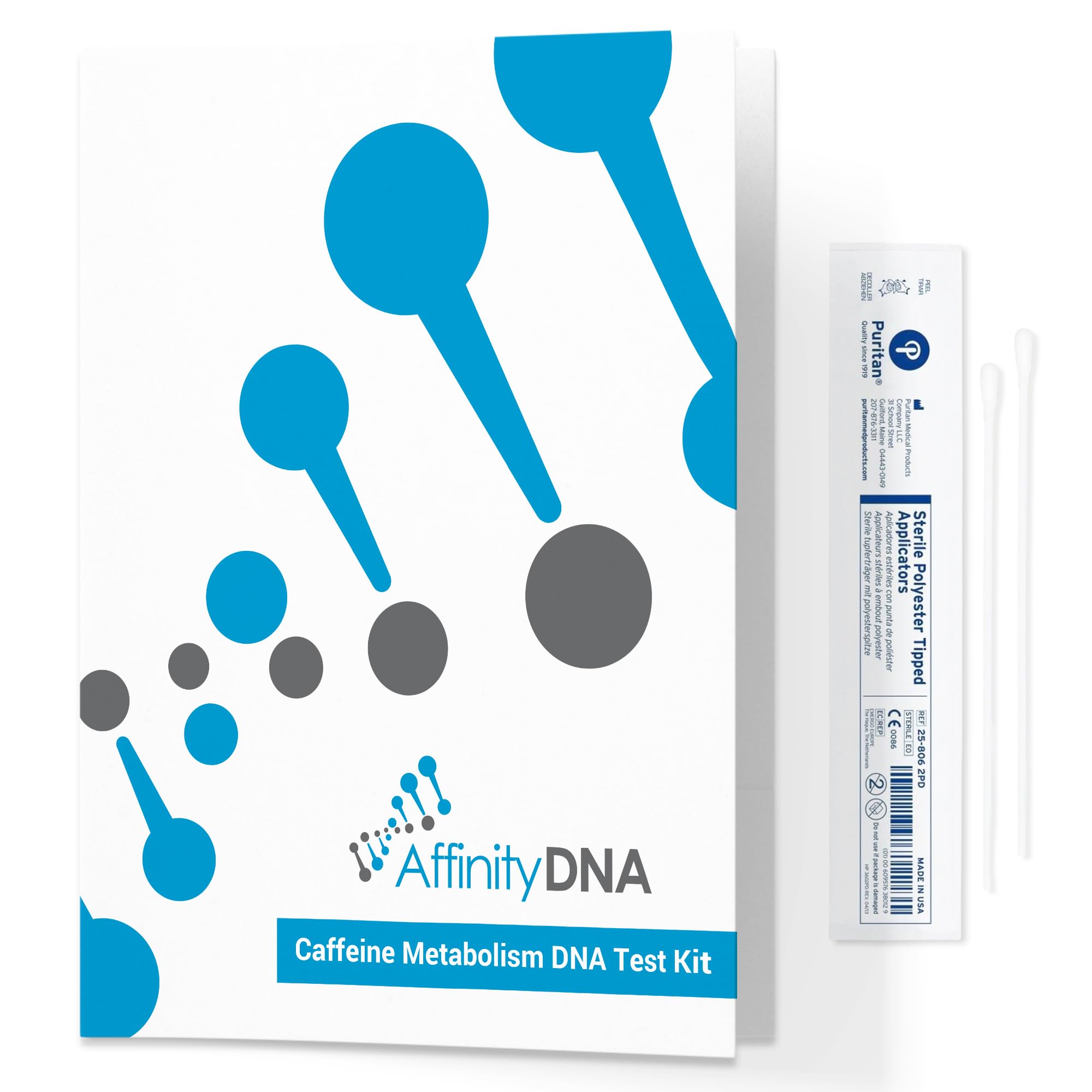AffinityDNA DNA Test for Caffeine Metabolism | CYP1A2 Gene | At Home Cheek Swab Sample Collection Kit | Results in 5-7 Working Days | No Extra Fees