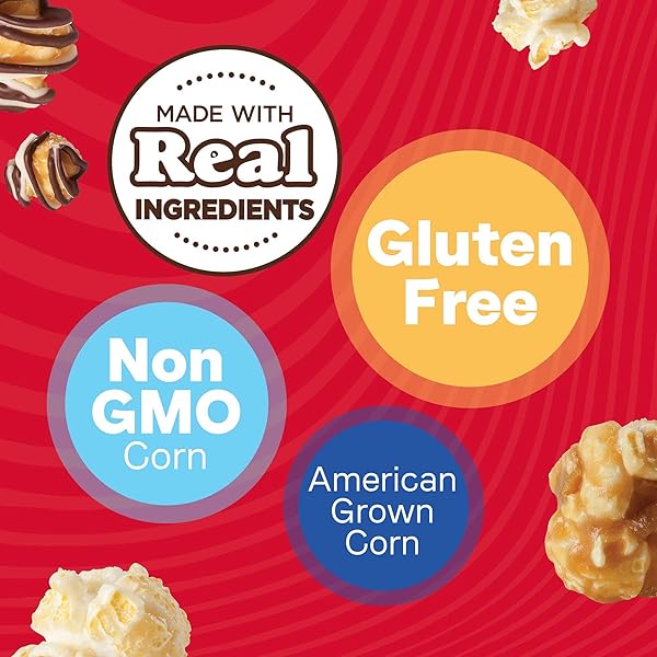 POPCORNOPOLIS GOURMET POPCORN, CARAMEL & KETTLE MIX, SWEET & SALTY, 6-PACK SNACK BAGS, BULK & SINGLE SERVE, NON-GMO, GLUTEN-FREE