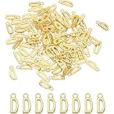 PATIKIL Letter Charm, 100 Pcs Alphabet Charm Initial Pendant Charm Bulk Cute DIY for Jewelry Making Bracelets Earrings Necklace Keychains Crafts, Gold Tone, Letter D
