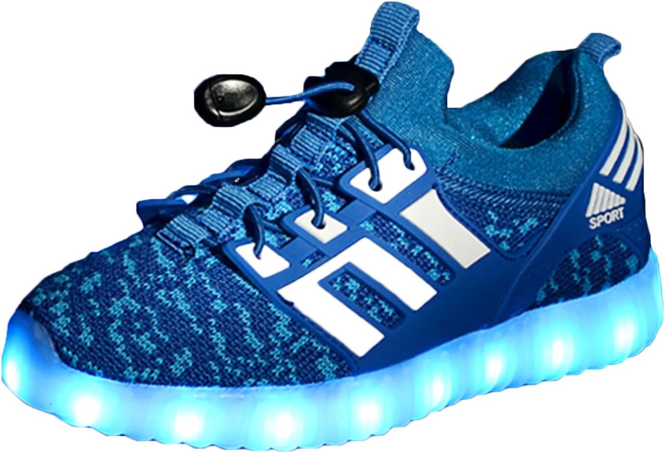 Super Far Boy's Girls's Breathable LED Light up Shoes Colorful Flashing Sneakers for Children