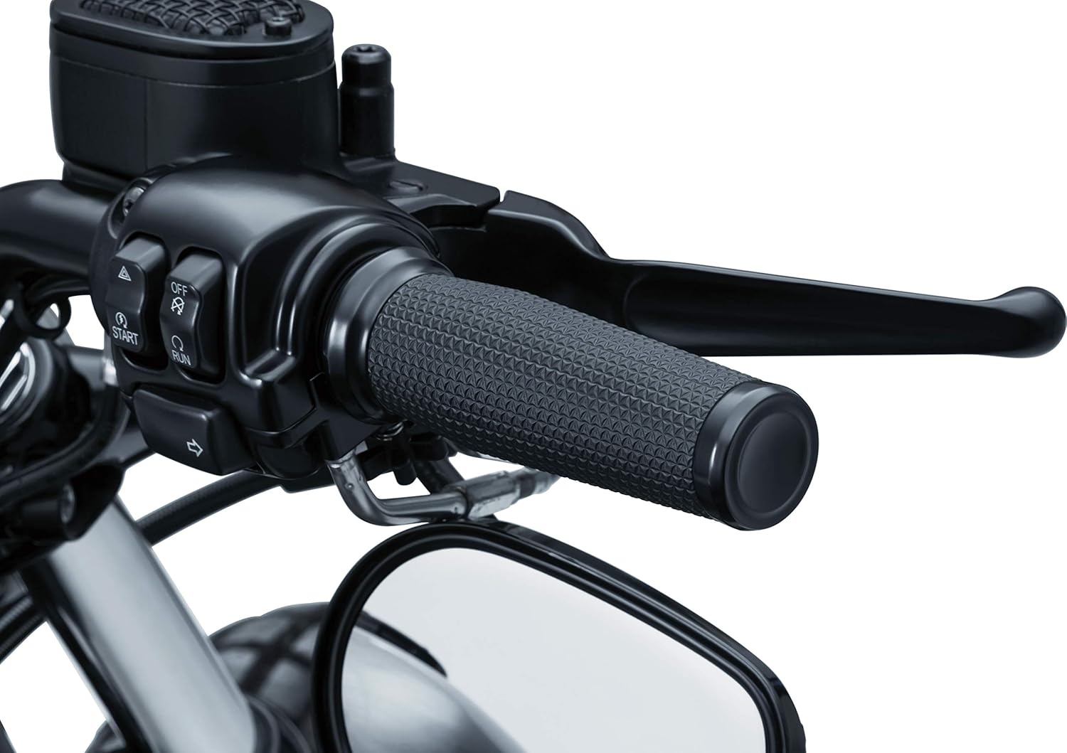 Kuryakyn 5941 Thresher Handlebar Grips for Throttle and Clutch, Dual Cable Throttle Control: 1996-2019 Harley-Davidson Motorcycles, Satin Black, 1 Pair