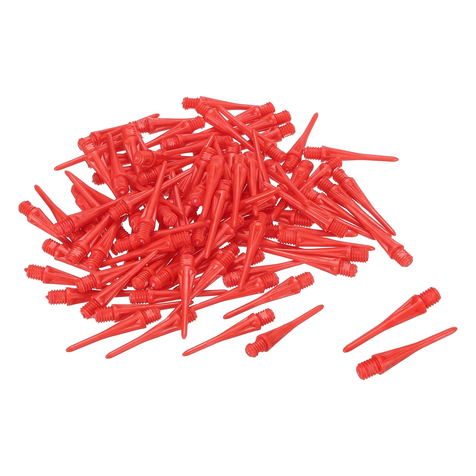 PATIKIL Plastic Dart Tips, 50 Pack 2BA Thread Soft Dart Tips Replacement Plastic Tip Soft Tip Dart Accessories, Red