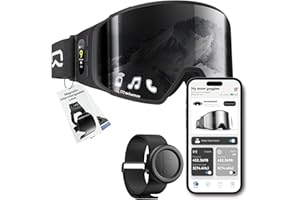 SKIWARRIOR Smart Ski Goggles With APP - Bluetooth Snow Goggles With Walkie-Talkie UV400 Protection