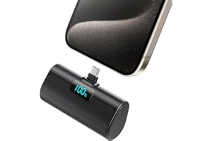 HETP Small Portable Charger 5200mAh,Upgraded PD USB C Power Bank Built-in USB-C Connector,LCD Display Battery Pack,Compatible with iPhone 15/15 Plus/15 Pro/15 Pro Max/iPad Pro/Samsung Android Phone etc