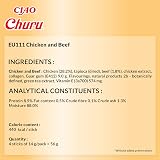 INABA Ciao Churu Sticks Cat Treat Chicken & Beef 4 x 14g Soft Purée Topper view 7