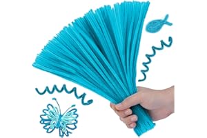 Hssugi Pipe Cleaners, 100PCS Christmas Pipe Cleaners Craft Supplies, Teal Green Pipe Cleaners Bulk Fuzzy Sticks for DIY Art and Craft Projects Home Decoration