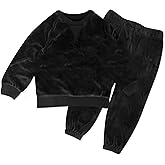 HonestBaby Baby 2-Piece Cozy Velour 100% Organic Cotton Sweatshirt and Jogger Sweatpants Set