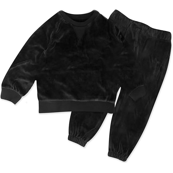 Little Me Organic Cotton Fleece Set - Baby Girls Sweatshirt & Pant Outfit 12M-4T