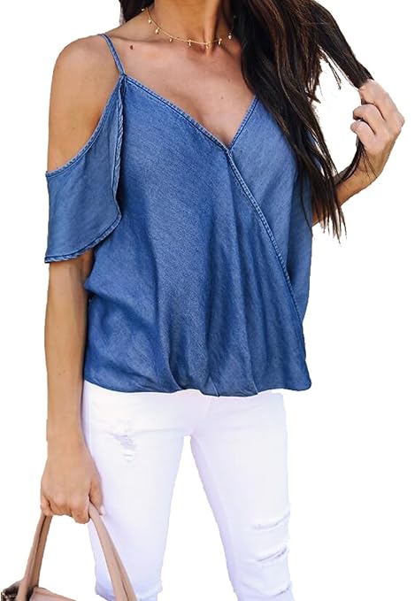 denim spaghetti strap top