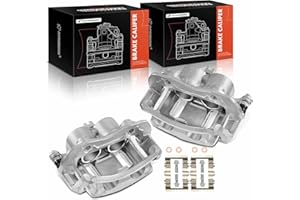 A-Premium Disc Brake Caliper Assembly with Bracket Compatible with Select Nissan Models - Xterra 2000-2004, Frontier 2003-2004, L4 2.4L, V6 3.3L - Front Driver and Passenger Side, 2-PC Set