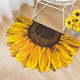 Poowe Indoor Doormat Sunflower Front Door Mat 23''x35'' Non Slip Rubber Backing Floral Rugs Welcome Decorative Door Mat for Inside Outside Entry