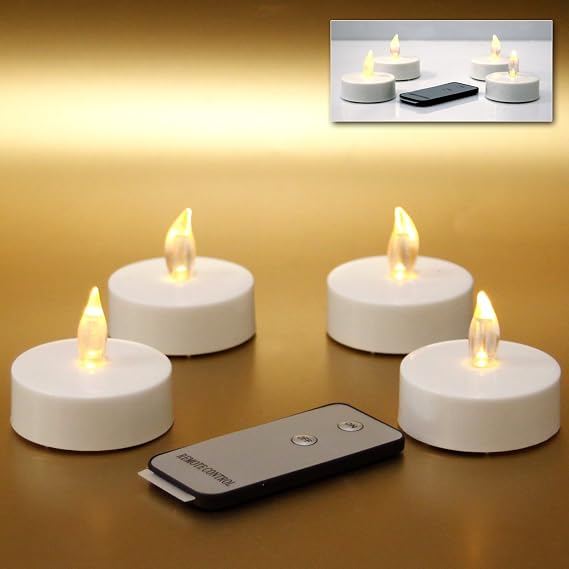 LED Teelicht Flackernd Flammenlos Batteriebetrieb D: 3,5cm Weiß/silber