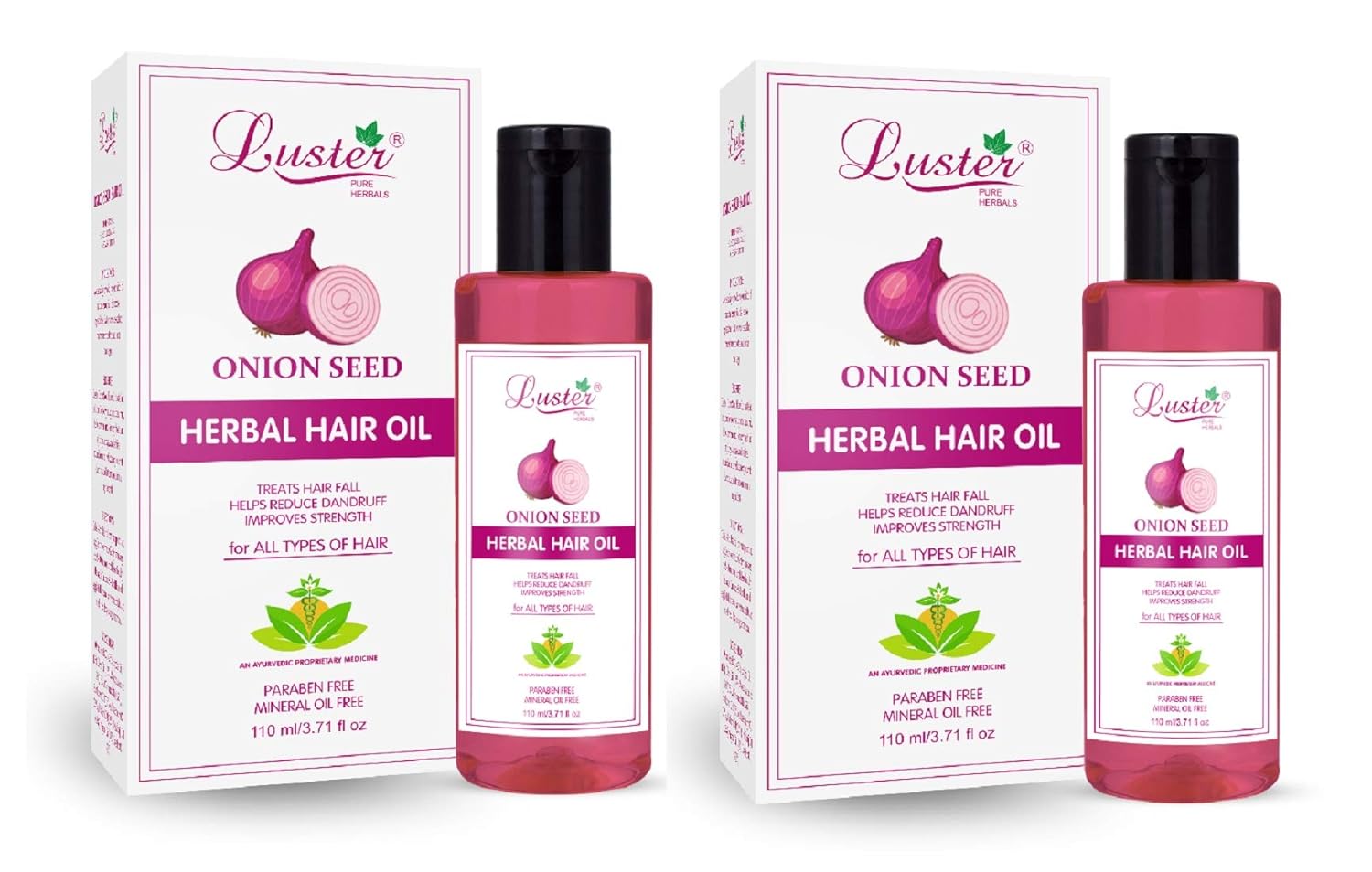 Buy Luster Onion Seed Herbal Hair Oil Paraben Mineral Oil Free