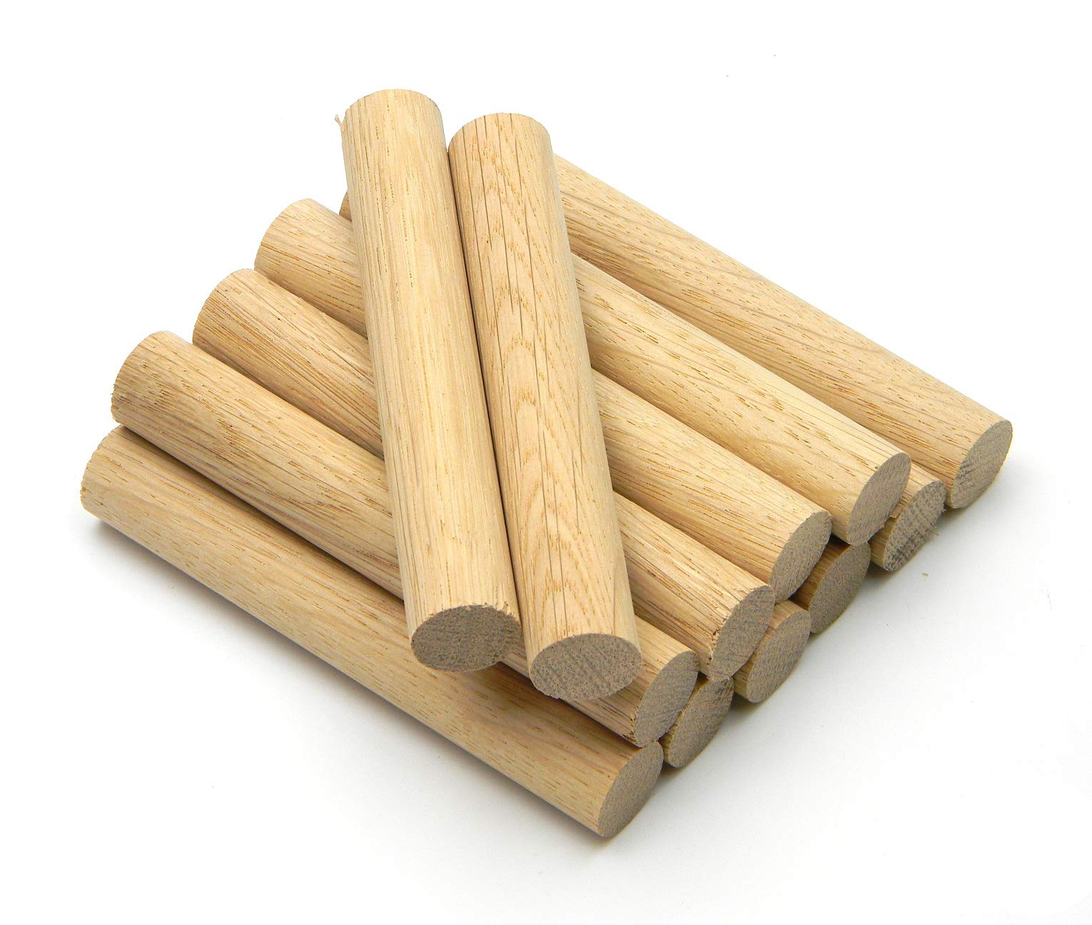 Premium Quality European Oak Dowel 100mm Long (16mm - Pack of 12)
