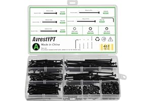 AVRESTYPT 461 Pieces M3 x 30mm /35mm /40mm /45mm /50mm Socket Head Screws M3 Long Screws Metric Screws Bolts Washers Nuts Kit Machine Screw Assortment Kit 12.9 Grade Alloy Steel Fully Threaded for Furniture