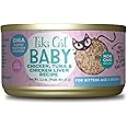 Tiki Cat Baby, Chicken Tuna & Chicken Liver Shreds, High-Protein and Flavorful, Wet Cat Food for Kittens 8 Weeks Plus, 2.4 oz. Cans (Pack of 12)