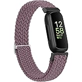 Vancle Elastic Bands for Fitbit Inspire 3 Bands for Women Men, Soft Adjustable Nylon Stretch Braided Loop Strap Wristband for Inspire 2/Inspire HR/Inspire