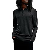 Allsaints Mens Mode Merino Long Sleeve Polo