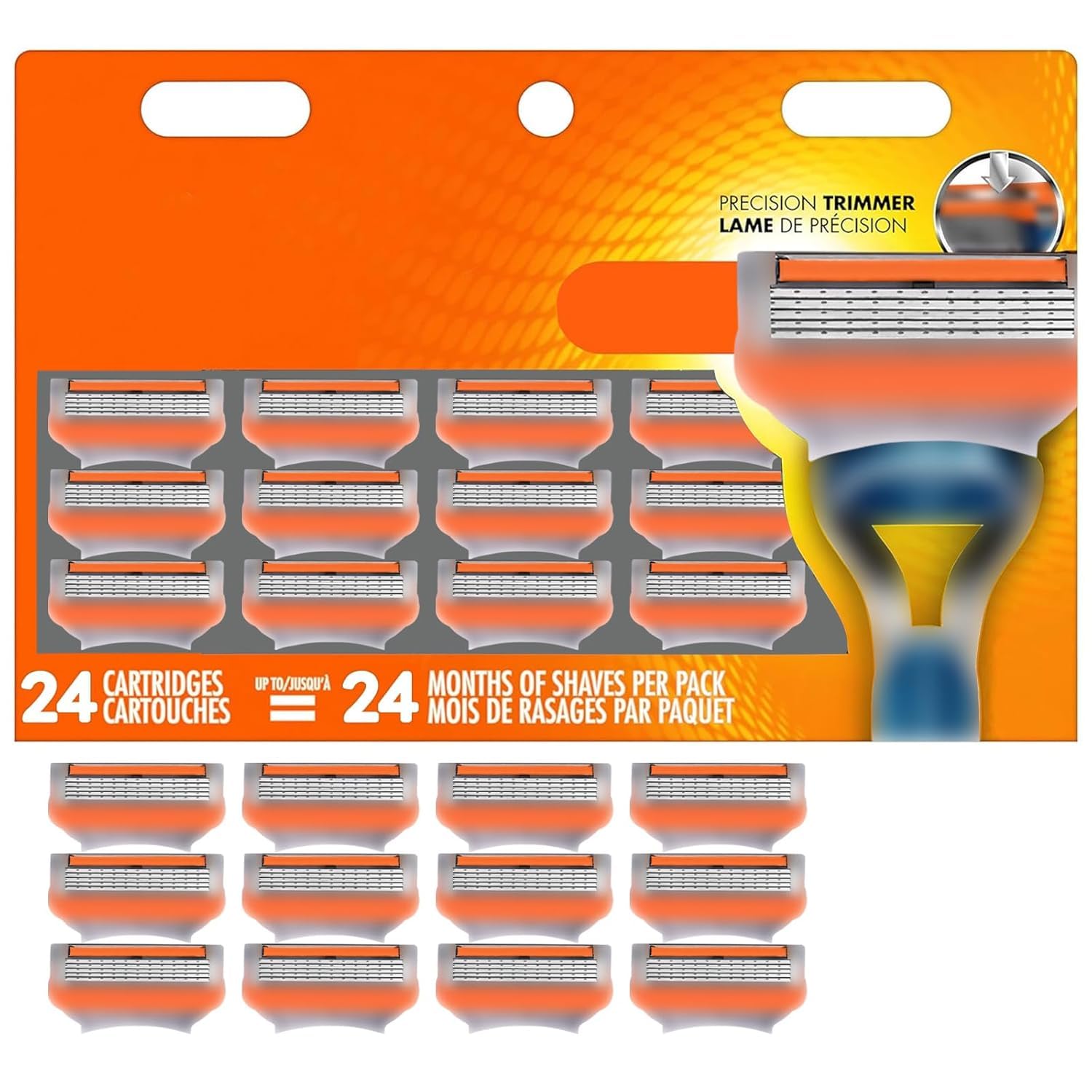 Photo 1 of 24Pcs Premium Razor Blades for Men compatible gillette fusion 5 blades refills -5-Layer Stainless Steel Refills Compatible with Fusion 5 Style Razors,Smooth Shaving Replacement Cartridges Value Pac