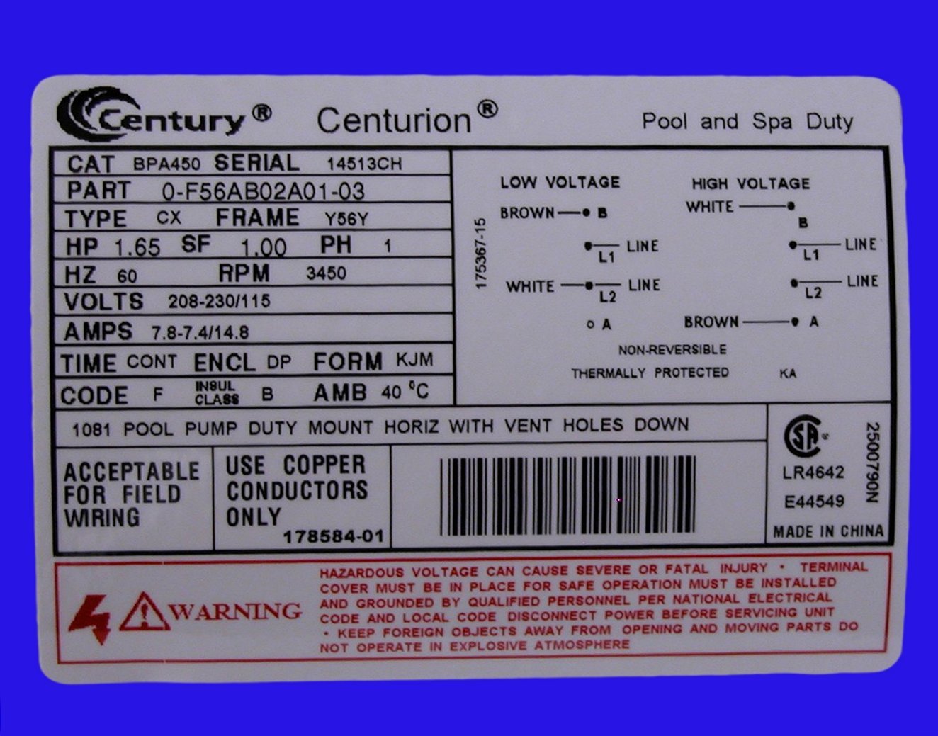 How To Remove Wet End Century 1081 Pool Pump