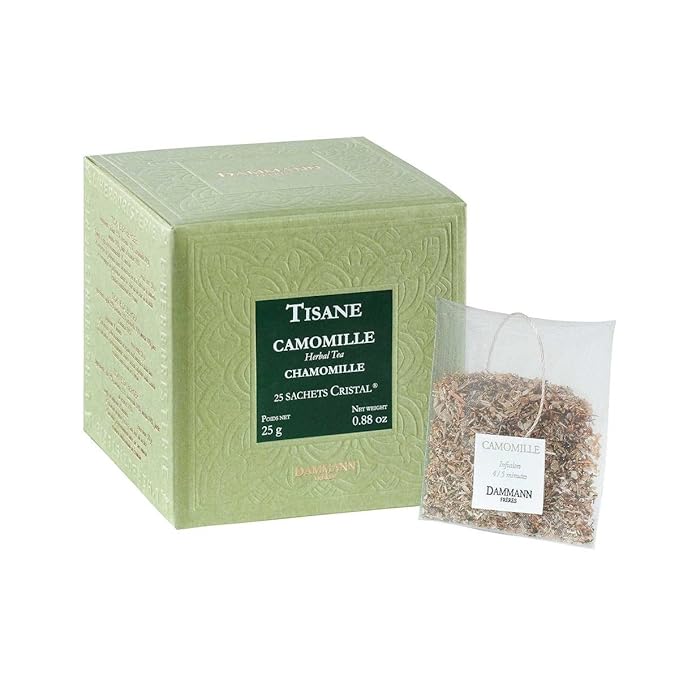 Dammann Teas Camomille Herbal Tea Infusion 25 Crystal Tea Bags Grocery