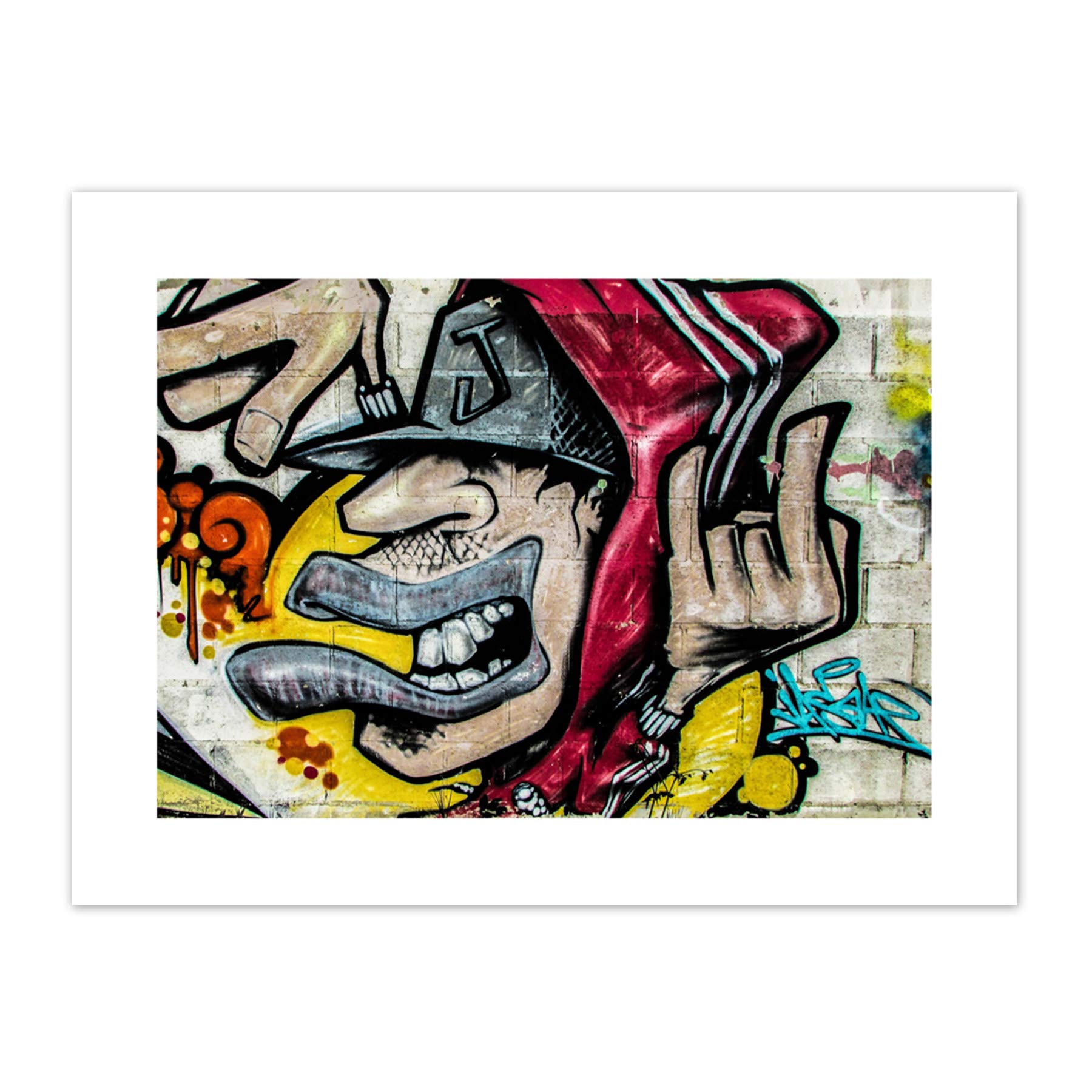 Graffiti Guy Dude Street Art Canvas Wall Art Print