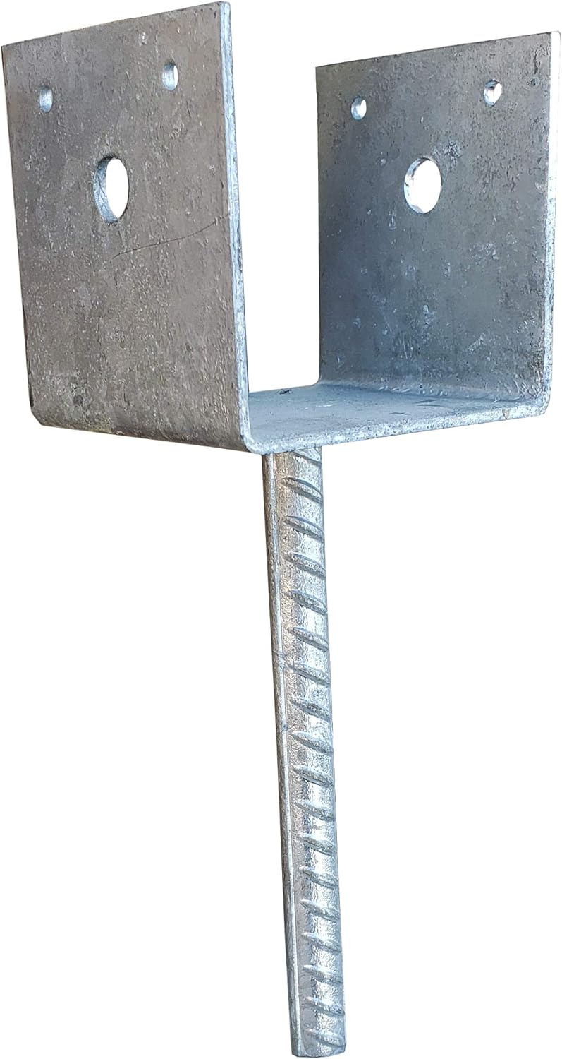 Post Support Saddle Bracket Holder for 3.5"x3.5" Posts, 13G Hot Dip