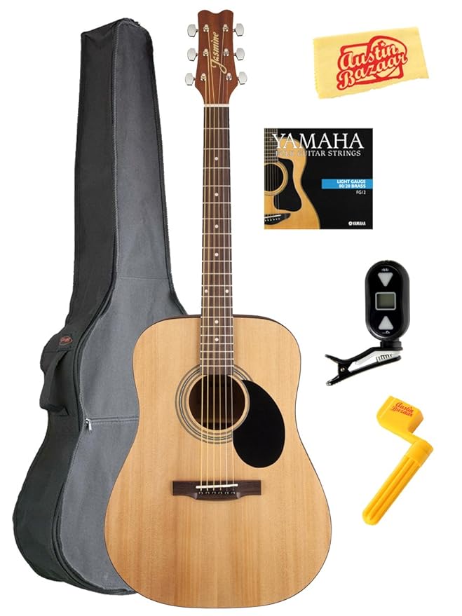 Jasmine by Takamine S35 Dreadnought Acoustic Guitar Bundle