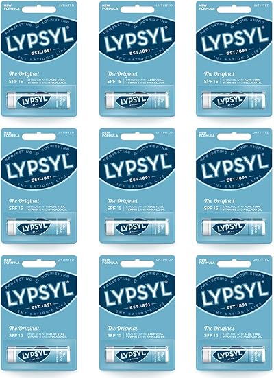 Lypsyl Lip Moisturiser Original 4.2g Pack of 9 Personal Care