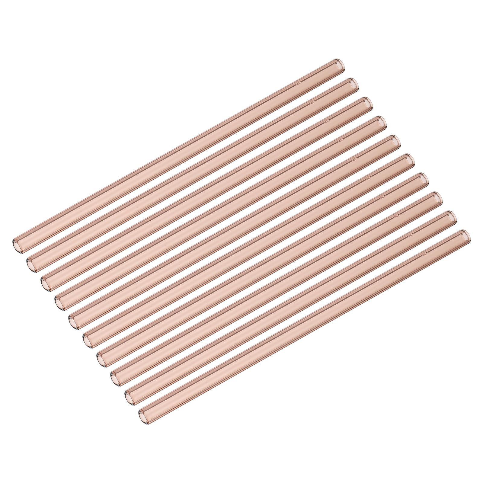 PATIKIL 8 Inch Glass Tubes, 10 Pack Borosilicate Long Glass Pipes Glass Blowing Tubes Industrial Glass Tubing for Glass Making DIY, Burgundy