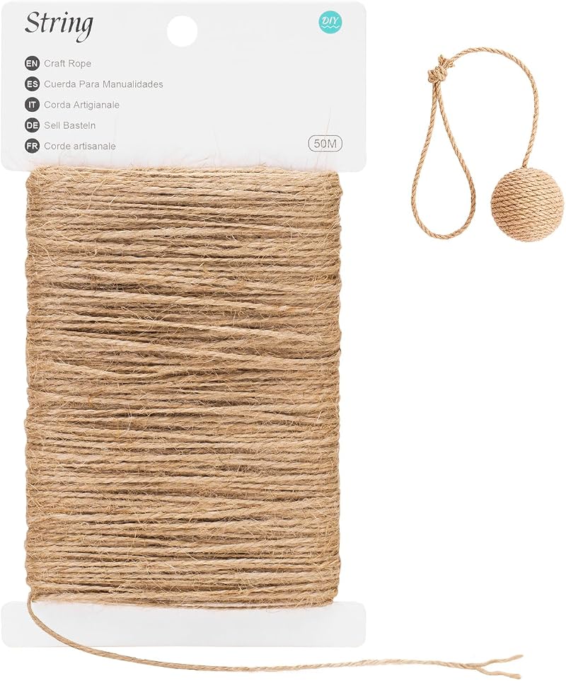 G2PLUS 2MM Jute Twine 50M Brown Natural Garden String 2 Ply