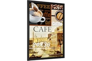 JDZIVTOP 24x36 Poster Frame Black, Classic 36 x 24in Picture Frame, Extra Large 24 by 36inch Gallery Family Concert Portrait Photo Movie Poster Frame Anniversary/Birthday/Wedding/Thank you/Christmas Gift