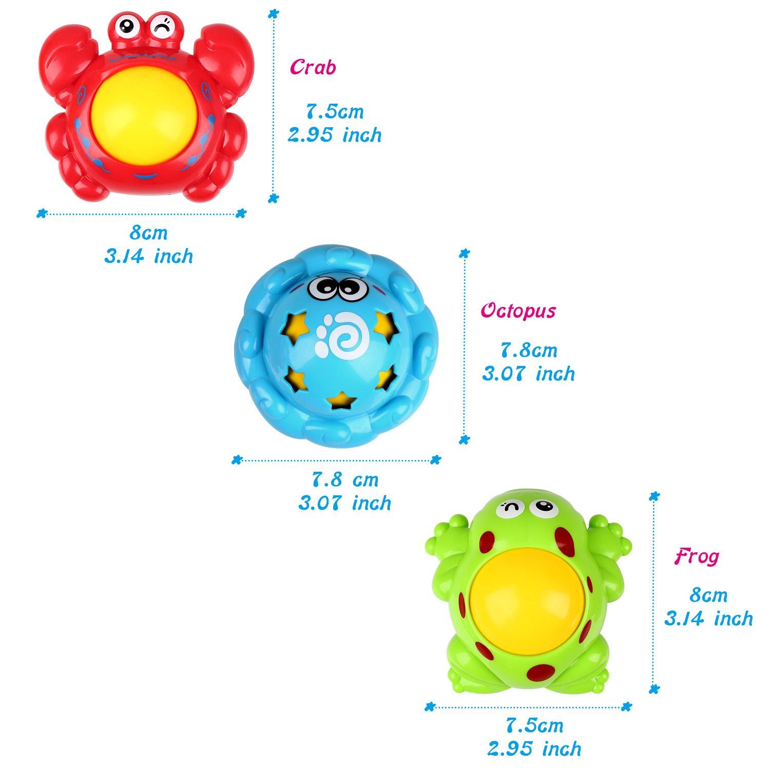 Peradix Juguetes de baño Animales Flotadores 3PCS