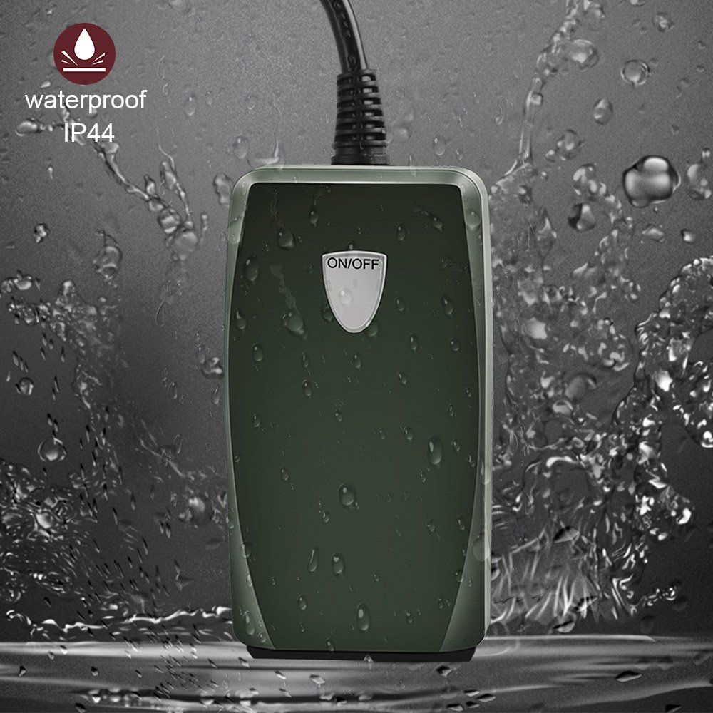 Outdoor Smart WIFI Plug Socket Outlets Compatible with Alexa(1 In 2 Out), Timing, Countdown, Remote Control,Weatherproof IP44 (Wireless standard Wi-Fi 2.4GHz)