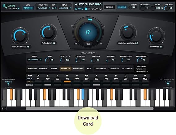 Amazon Com Antares Auto Tune Pro Industry Leading Pitch Correction Software Download Card Software