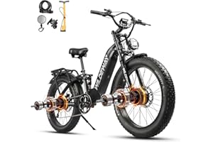 2600W Dual Motor Electric Bike for Adults 48V 30Ah/20Ah Removable Battery 32MPH 26" Terrain Fat Tire 130 KM Long Rang Mountai