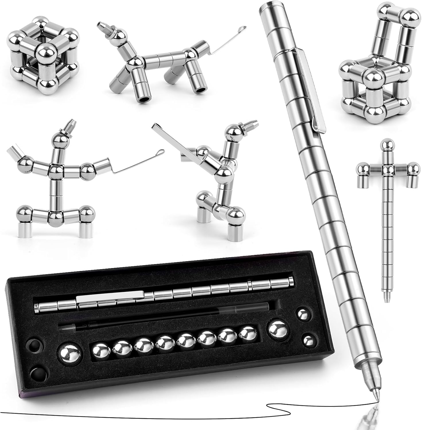 Waksox Easter Gifts for Women Men Teens - Birthday Gifts, Magnetic Fidget Pen Fidget Anxiety Relief Toy Cool Stuff Gadgets Things for Him Teenage Boys Girls — image 1