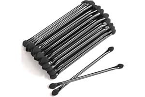 JOCEMY 30 PCS Professional Disposable Dual Side Sponge Eyeshadow Brush, Double Head Eye shadow Brushes Makeup Applicator Cosmetic Tools(Length: 12 cm, Round Handle, Black)