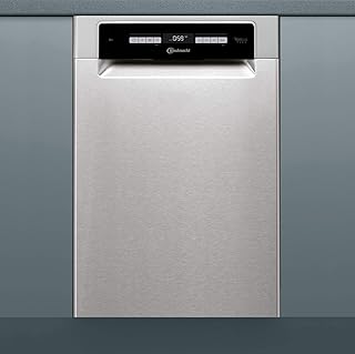 Bauknecht BSUO 3O23 PF X Unterbau-Geschirrspüler/ 45 cm Breite/ 212 kWh/Jahr/ 2520 liter/Jahr/ 43 dB/Power Clean/ExtraDry/Vollwasserschutz/Hygiene+ Programm/Sensor-Programm/Kindersicherung