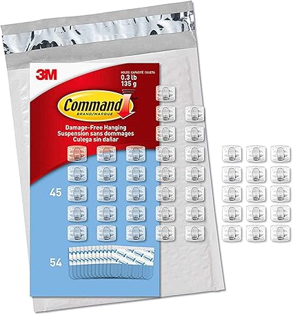 Amazon Co Jp 3m コマンド フック キレイにはがせる 両面テープ コード用 クリア ミニサイズ お買い得パック 45個 Cl806 45na 文房具 オフィス用品