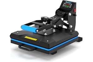Delclynee 15" x 15" High Pressure Heat Press Machine for T Shirts, Industrial-Quality Digital Sublimation Printer for Heat Transfer Vinyl