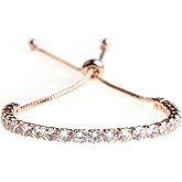 ASHMITA Fashion Adjustable Chain Bracelet for Women Cubic Zirconia Rose Gold Gift Bracelet of Luxury Shining Jewelry