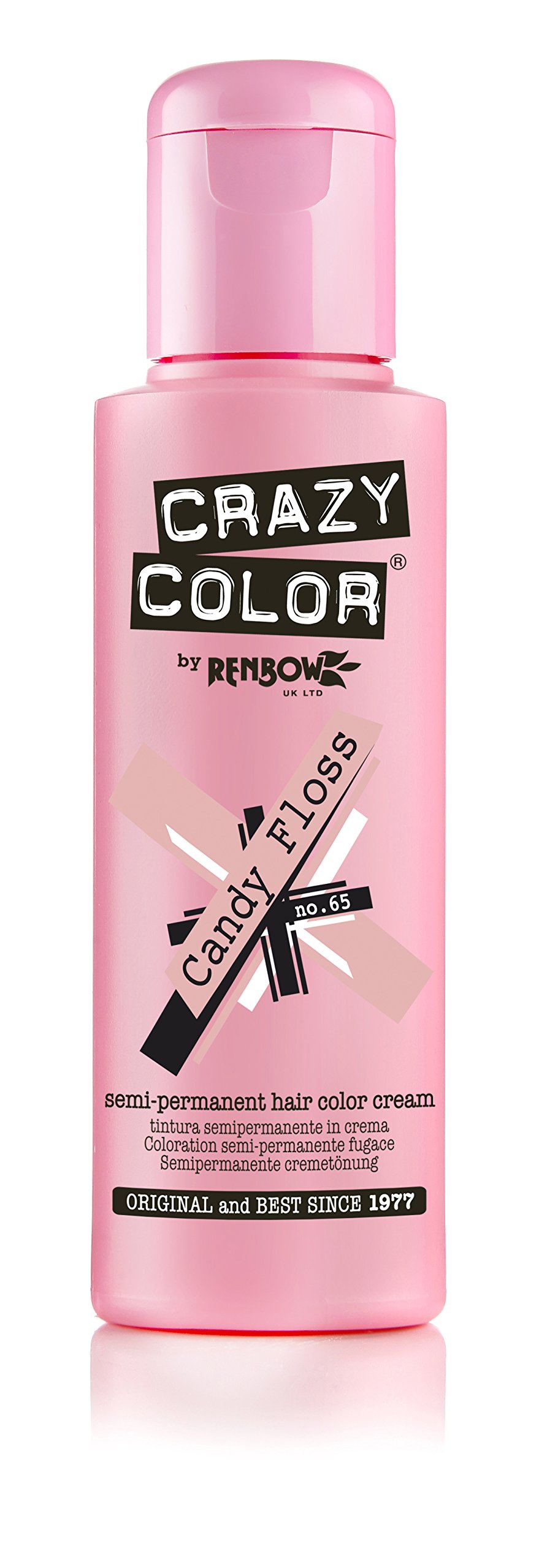 Renbow Crazy Color Semi Permanent Hair Color Cream Candy Floss No.65 100ml