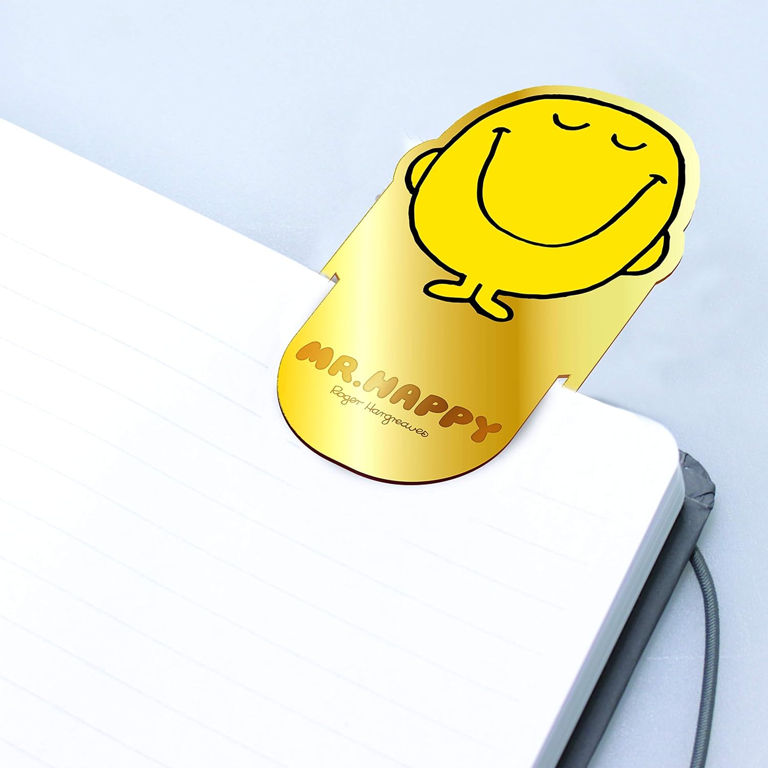 Bookmark (Metal) - Mr Men (Mr Happy), Gold - Image 3