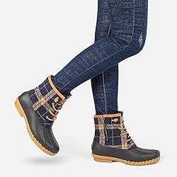 STQ Womens Winter Duck Boots Fashion Side Zipper