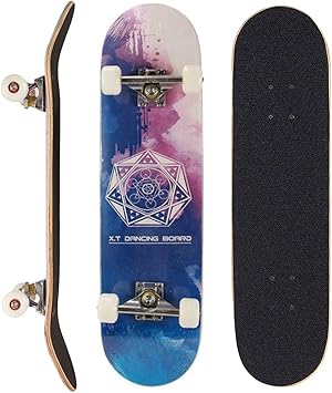 Amazon Tianyan スケボー コンプリート 31インチ 無地 Abec 7ベアリング Puウィール メープルデッキ 12月保証 スケートボード 初心者 子供用 ジュニア 大人用 男性用 女性用 初心者向け キッズの誕生日やクリスマスのプレゼントに タロットの秘密 Tianyan