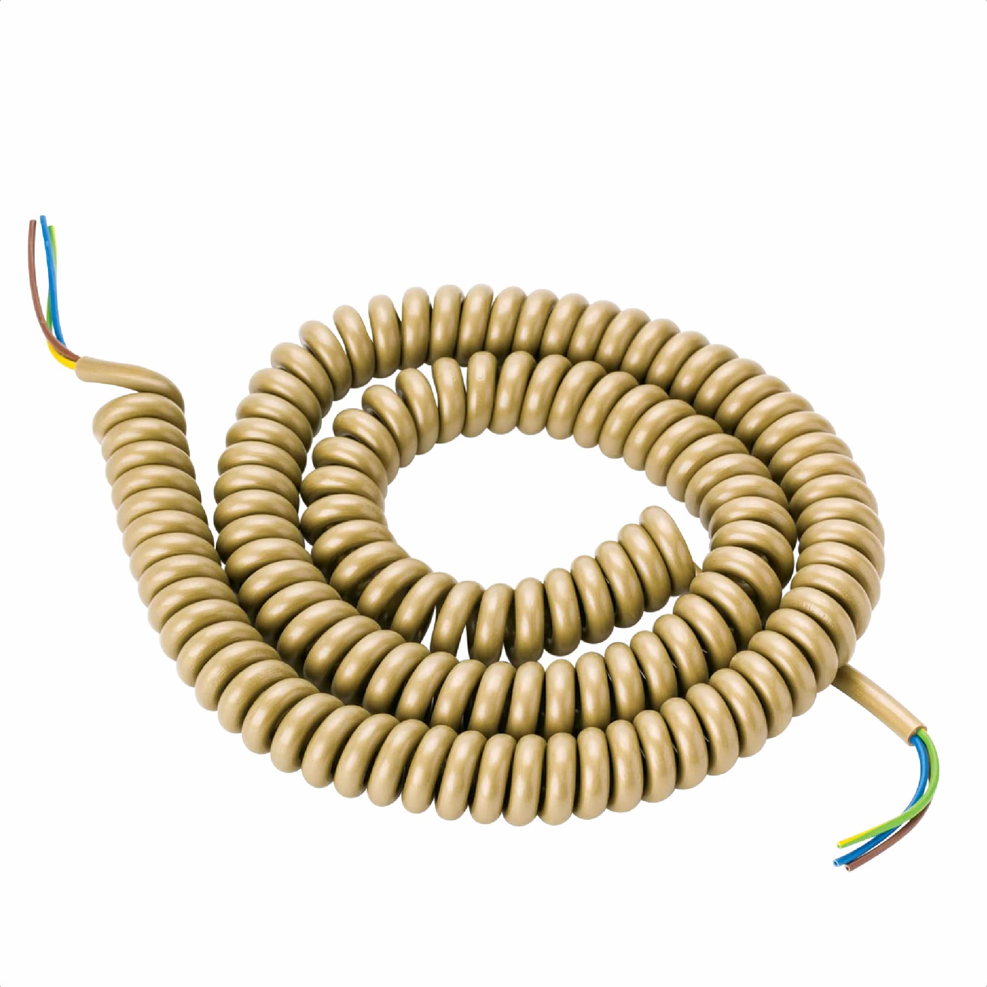 Spiralkabel 3 Adrig Spiral CelllãnGerung Electronics Leuchtenkabel Lamemball (Gold)