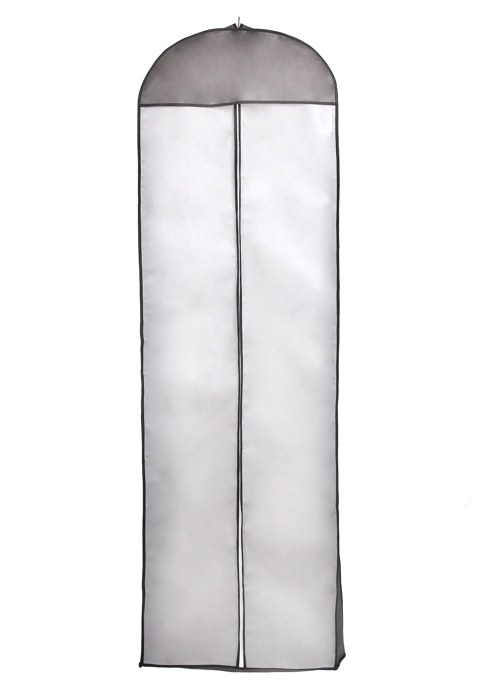 TUKA 71" Breathable Garment Cover High Quality, 180 x 58 cm Wedding Gown Dress Clothes Bag, for Wedding Dress evening dress, suit coat, long clothes. Long Zip. White with Black Cover TKB1005 Black