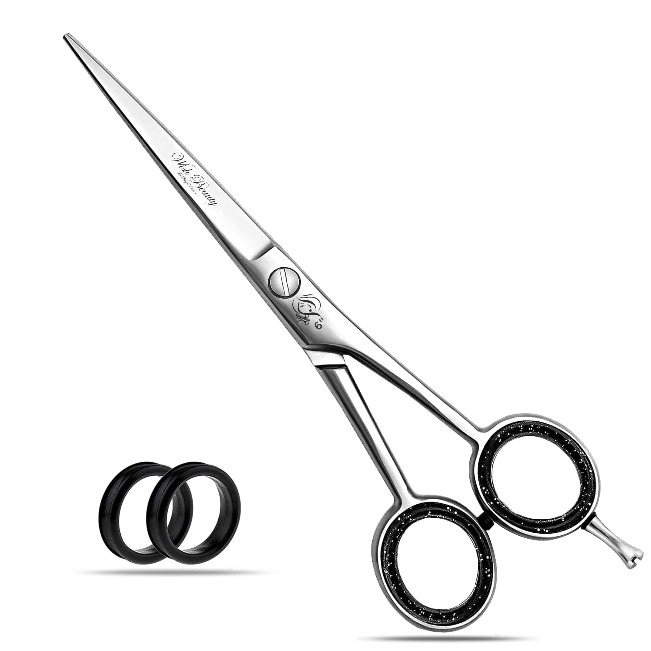 Wishbeauty Hairdressing Barber Hair Scissor for Professional Hairdressers Barbers Stainless Steel Hair Cutting Shears - for Salon Barbers, Men, Women, Children and Adults (Japanese, 6 inches)