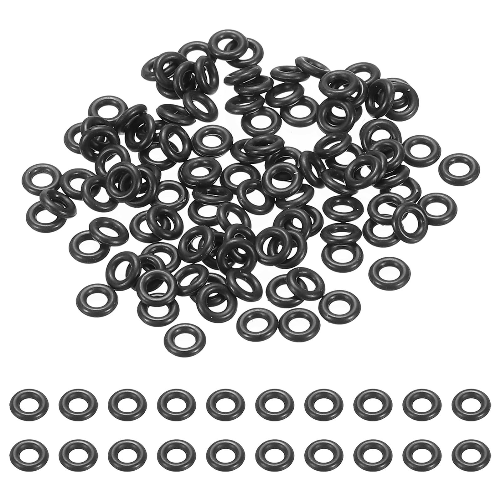 M METERXITY 100 Pack Dart Shaft Rings - Rubber Darts O Rings Washer Apply to Enhanced Grip Shaft (Black)